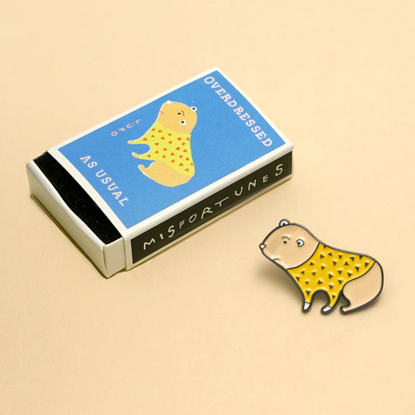 Bear with Sweater Pin
