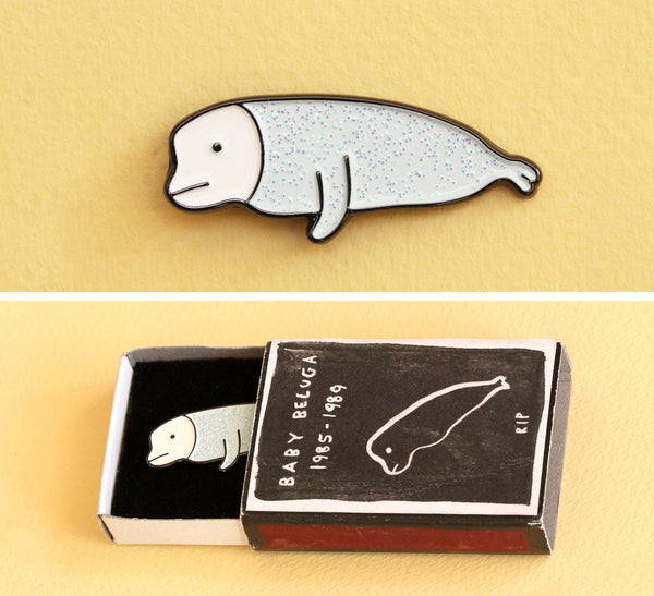 Beluga Whale Pin